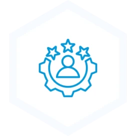 User profile with stars and gear