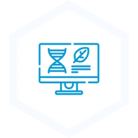 Genetic research technology symbol